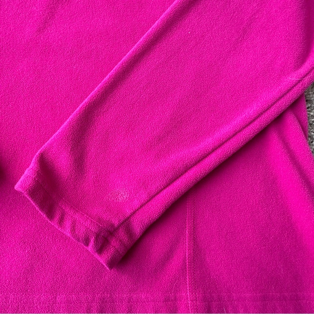 The North Face Bright Pink Fleece Quarter Zip Pullover Small | Lightweight Layer - Picture 8 of 8